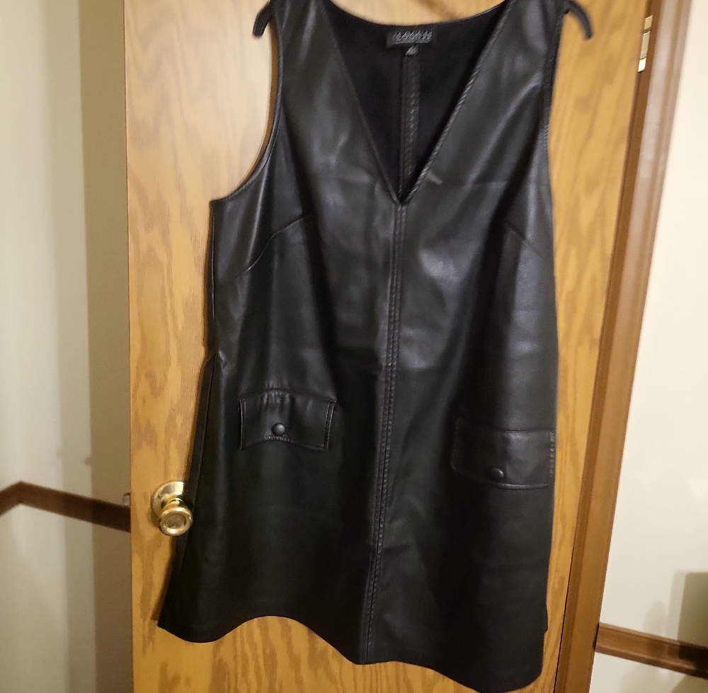 Eloquii Black Leather Vest